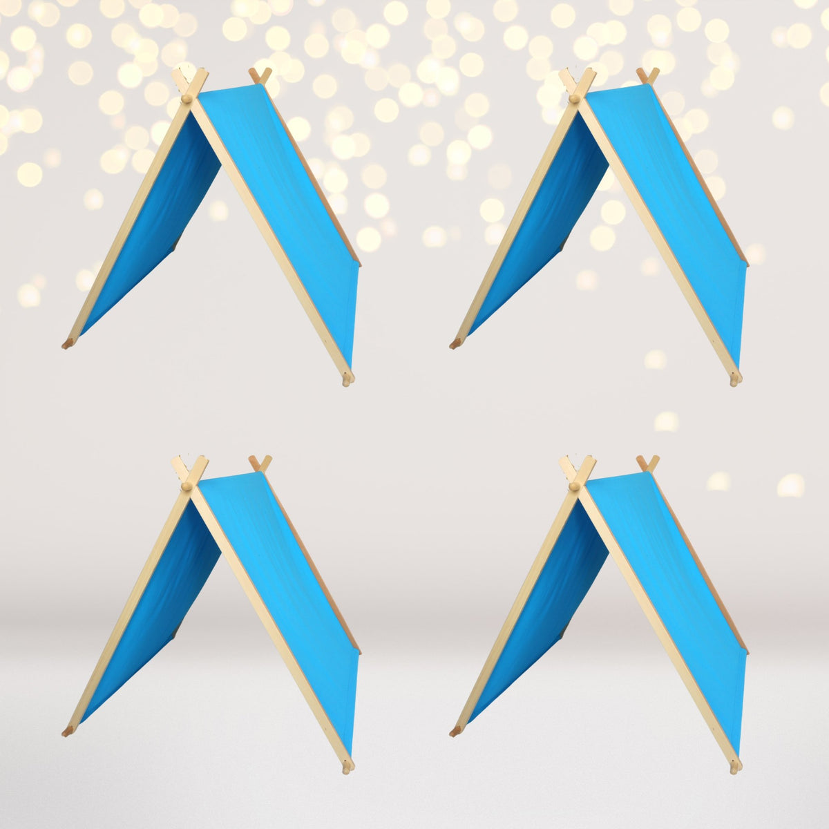 Kids turquoise sleepover tents bulk- kids turquoise tents for sleepover party pack- 4 pack