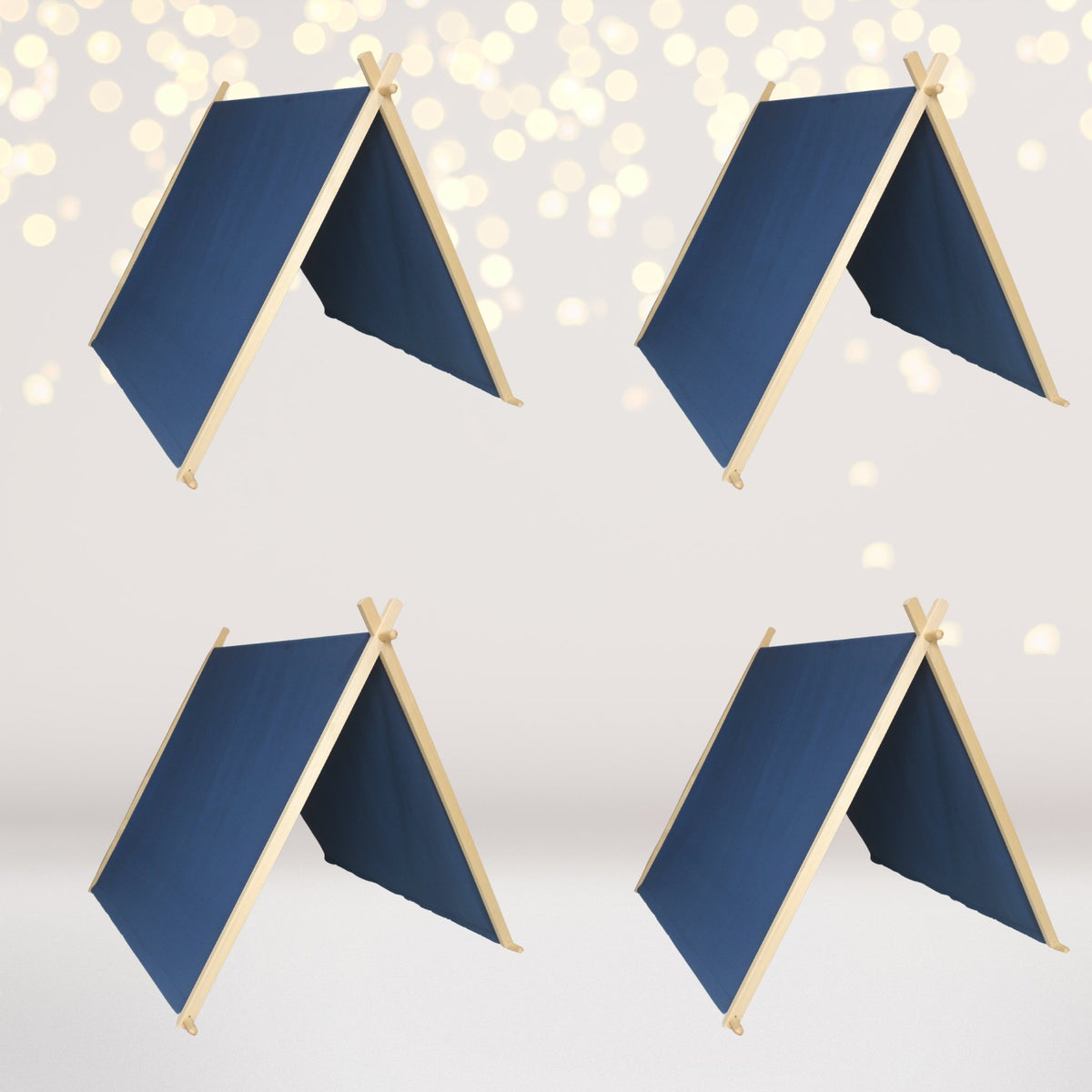 Kids navy blue sleepover tents bulk- kids navy blue tents for sleepover party pack- 4 pack