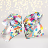 Rainbow pop toy bow for hair- rainbow pop hair barrettes- rainbow Barrette- hair accessories