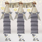 Black and White Plaid Glamping Tent Bundle, Buffalo Check Christmas Decorations, Party Bundle Gift