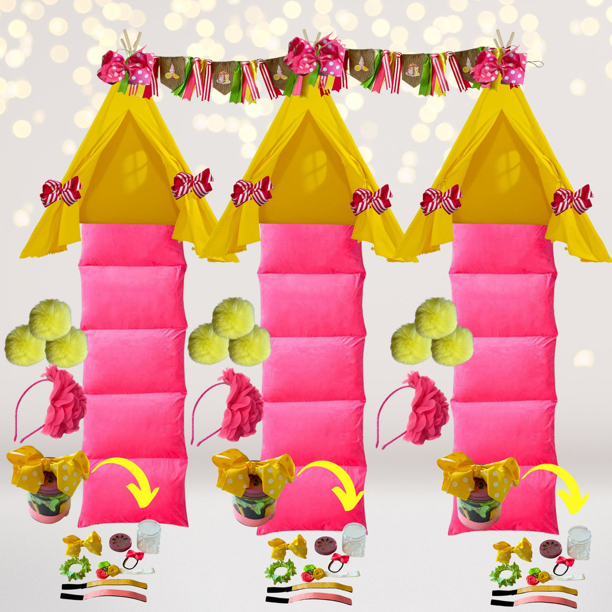 Lemon Party Supplies Sleepover Party Box