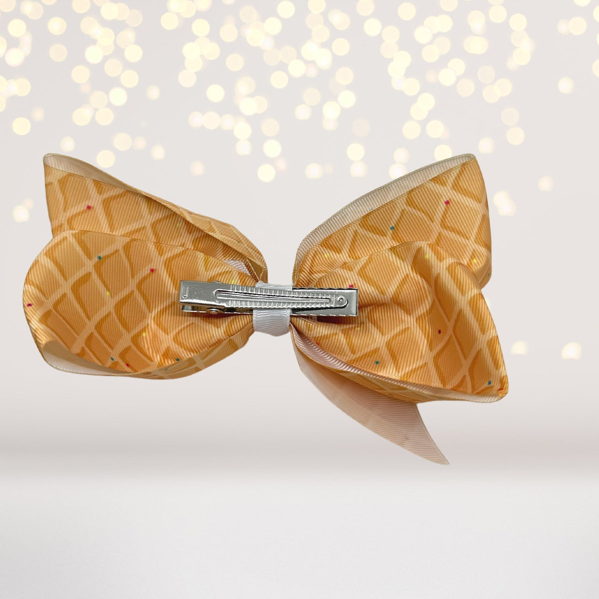 Ice Cream hair bow clip style- back of hair bow- hair accessories