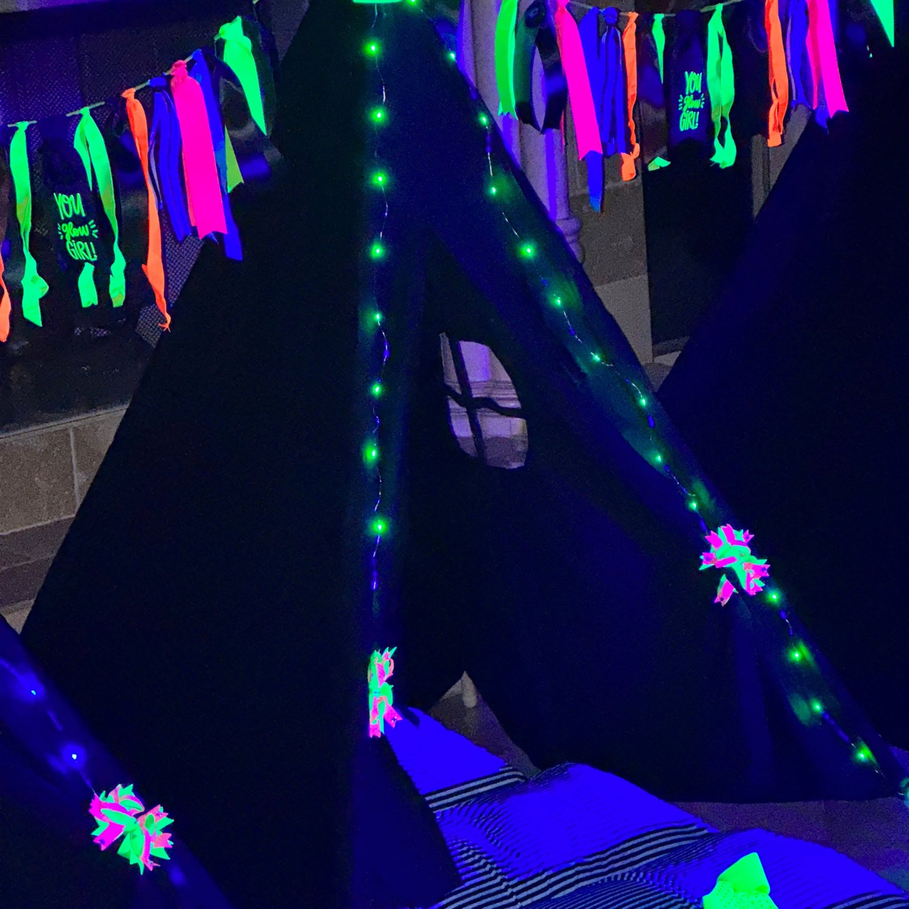 glow in the dark tent Glow Party-Glow in the Dark Party Supplies Sleepover Kit – Chicky Chicky Bling Bling
