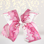 icing bows- pink icing bow for hair- pink hair barrette- icing hair barrettes