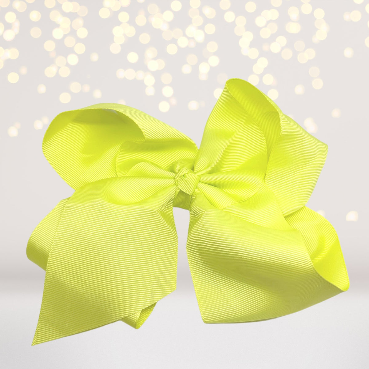 lemon yellow big bows for hair, girls hair bow, accessories for hair, basic 8 inch hair bow