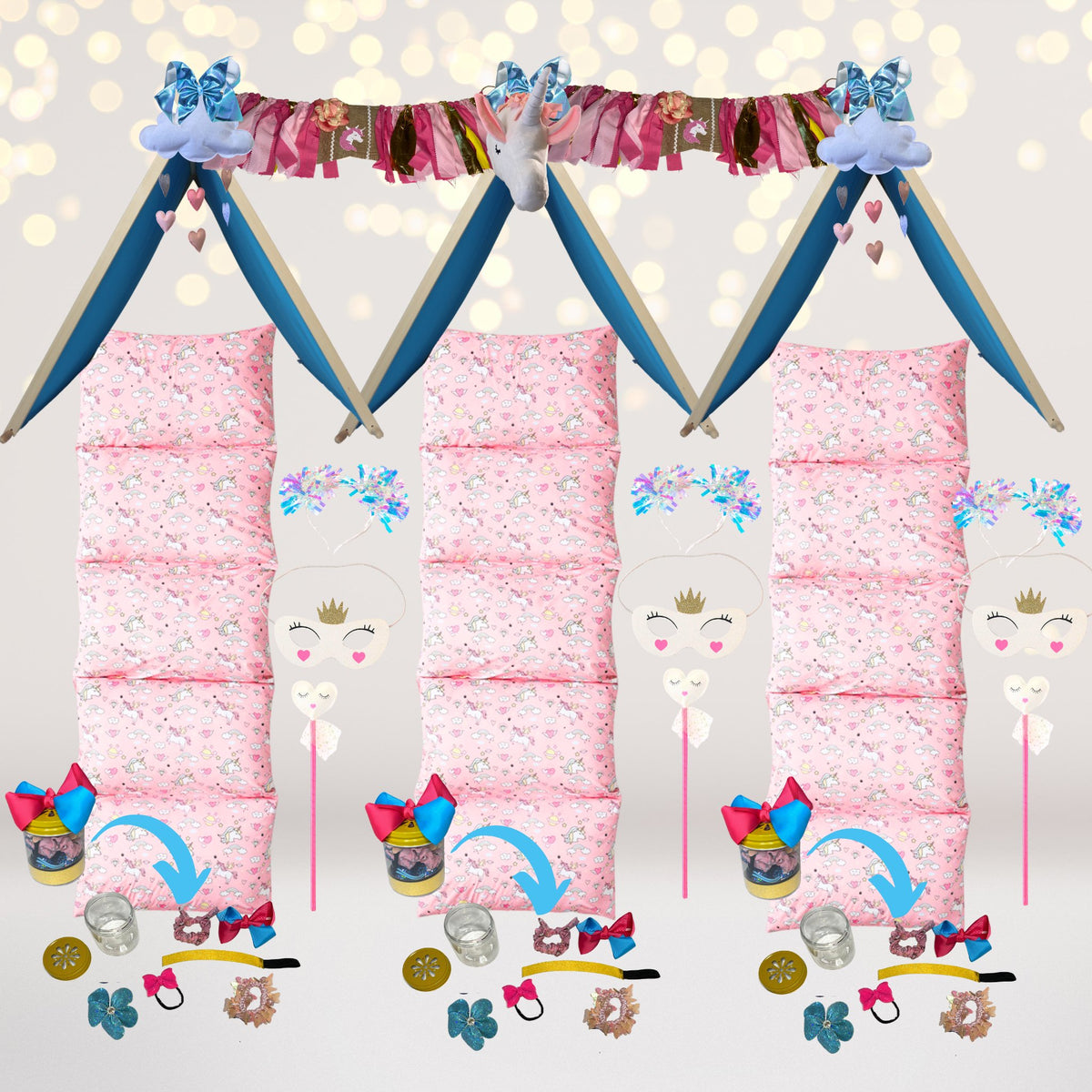 Girls Unicorn Birthday Party Sleepover in a Box
