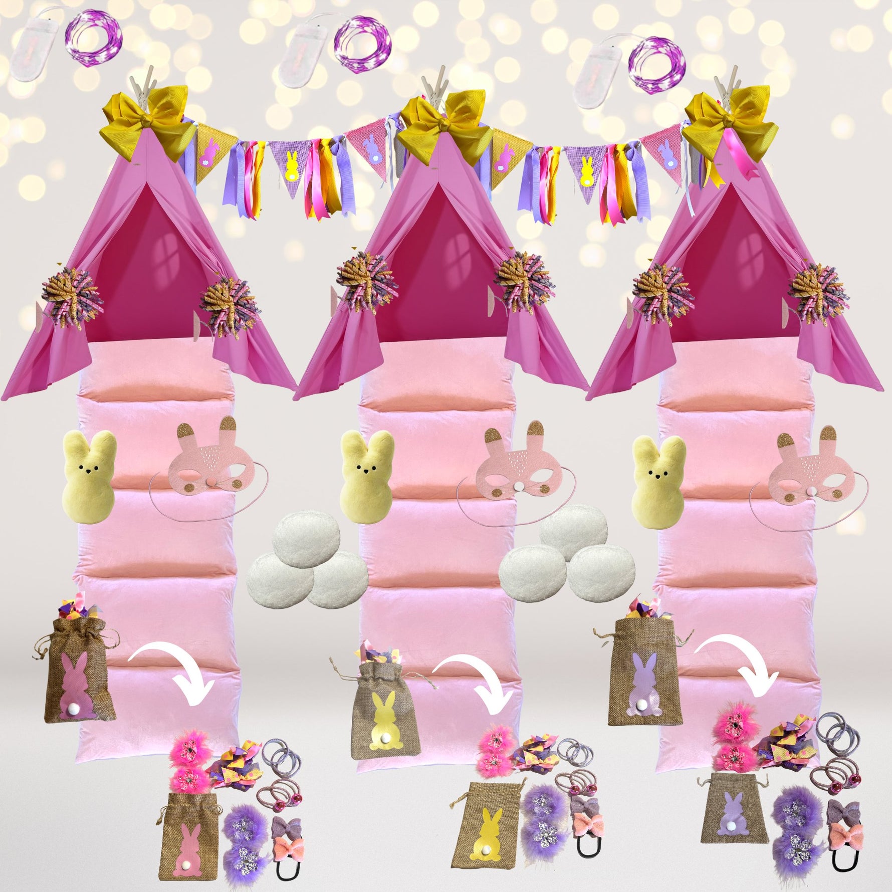 bunny tent Easter Bunny Sleepover Party Pack-Sleepover Parties – Chicky Chicky Bling Bling