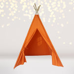 Orange teepee tent replacement cover, kids tent cover, orange  canvas cover for teepee tent