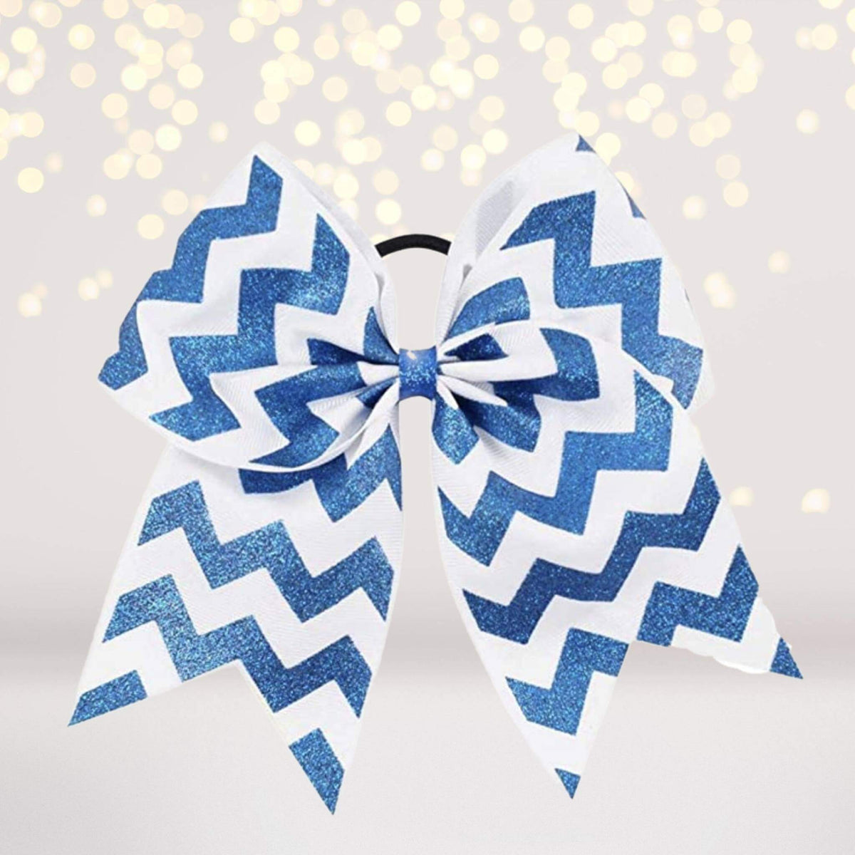 6.5 Glitter Chevron Gross Grain Christmas Cheer Bow