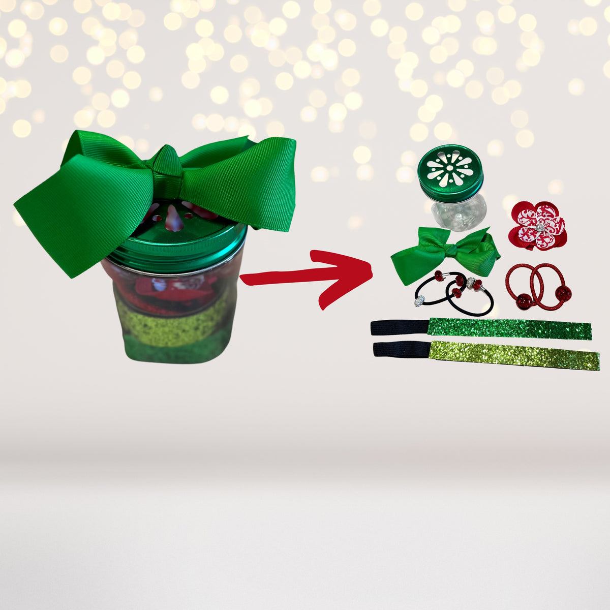 Elf Green Party Favor Jar - Festive Favors for Your Celebration