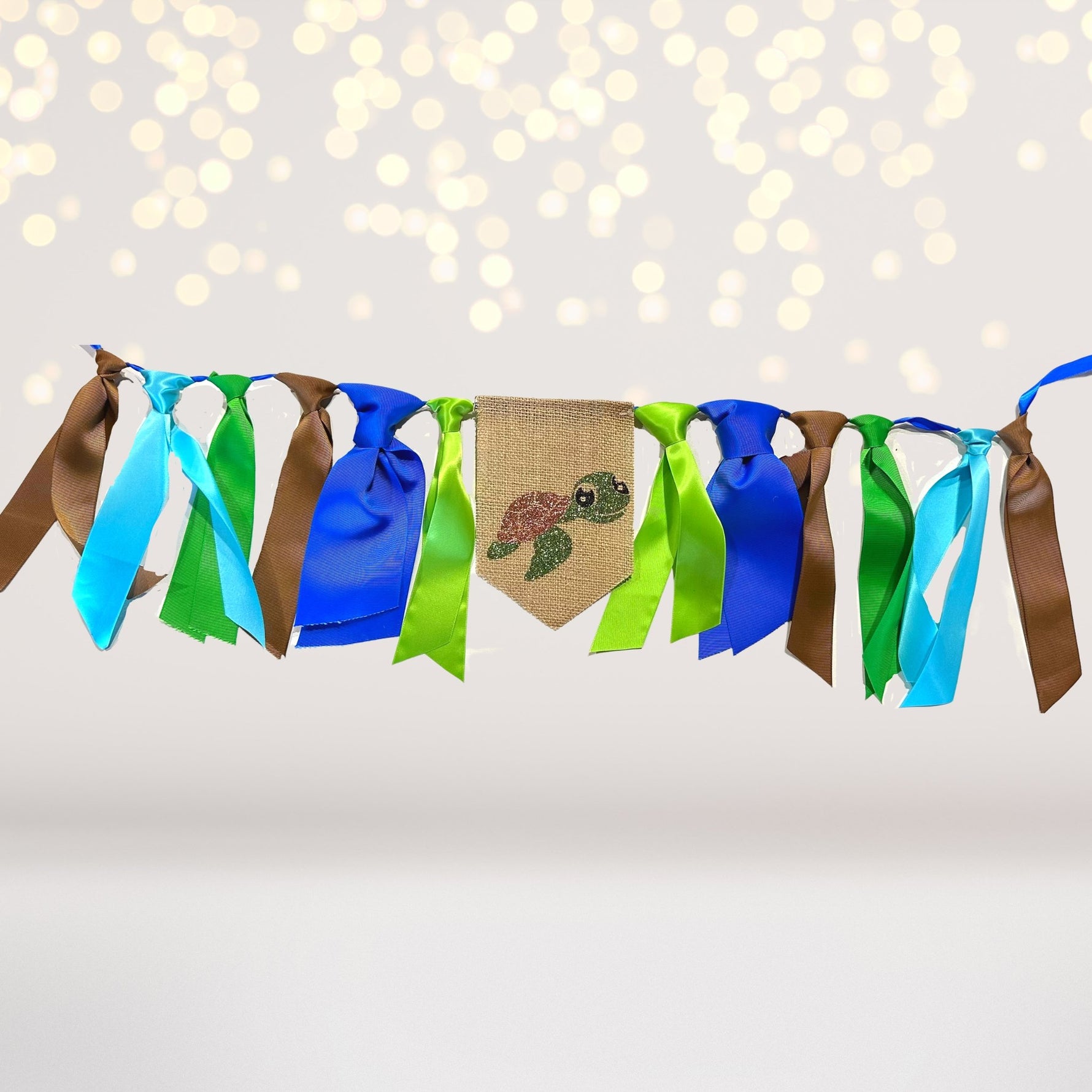 Sea Turtle decorations banner in our Sea Turtle Birthday Sleepover Party Supplies- turtles decorations- Party Supply Kit