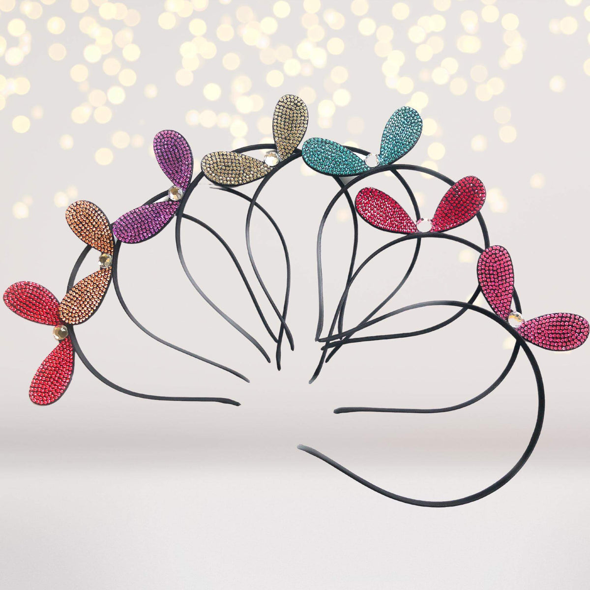 Animated Bling Bow Headband, Rhinestone Bow Headband