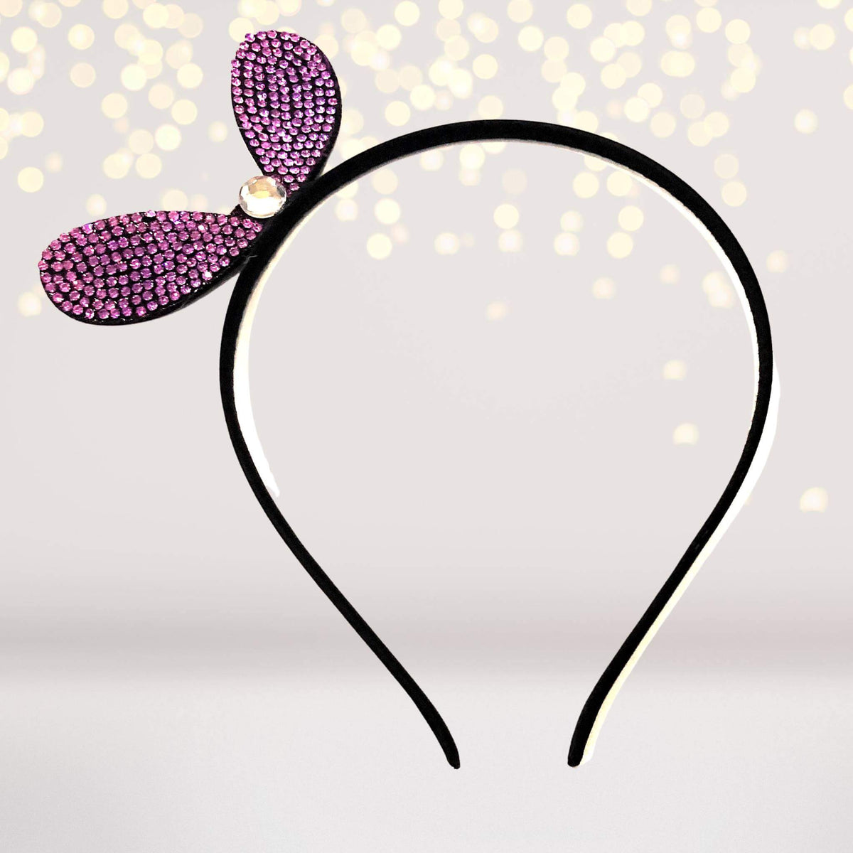 Animated Bling Bow Headband, Rhinestone Bow Headband