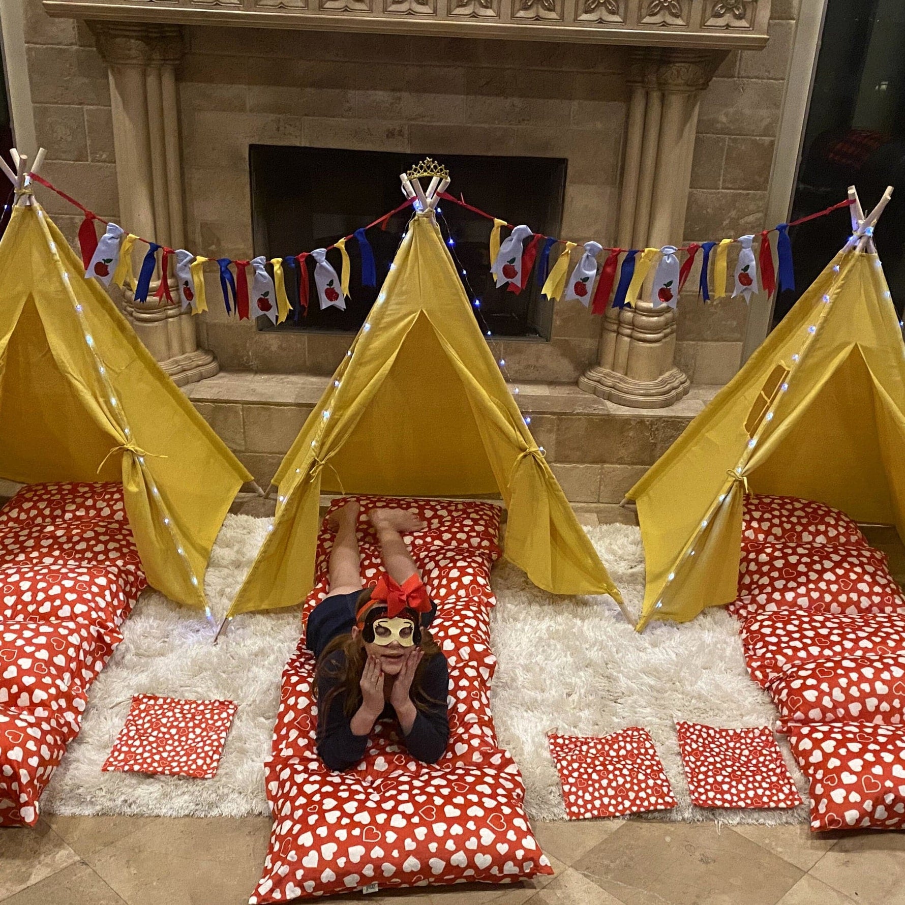 apple tent Apple Princess Teepee Tent Slumber Party Set – Chicky Chicky Bling Bling