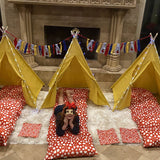 Apple Princess Tee Pee Tent Slumber Party Set, Princess Glamping Party Kit