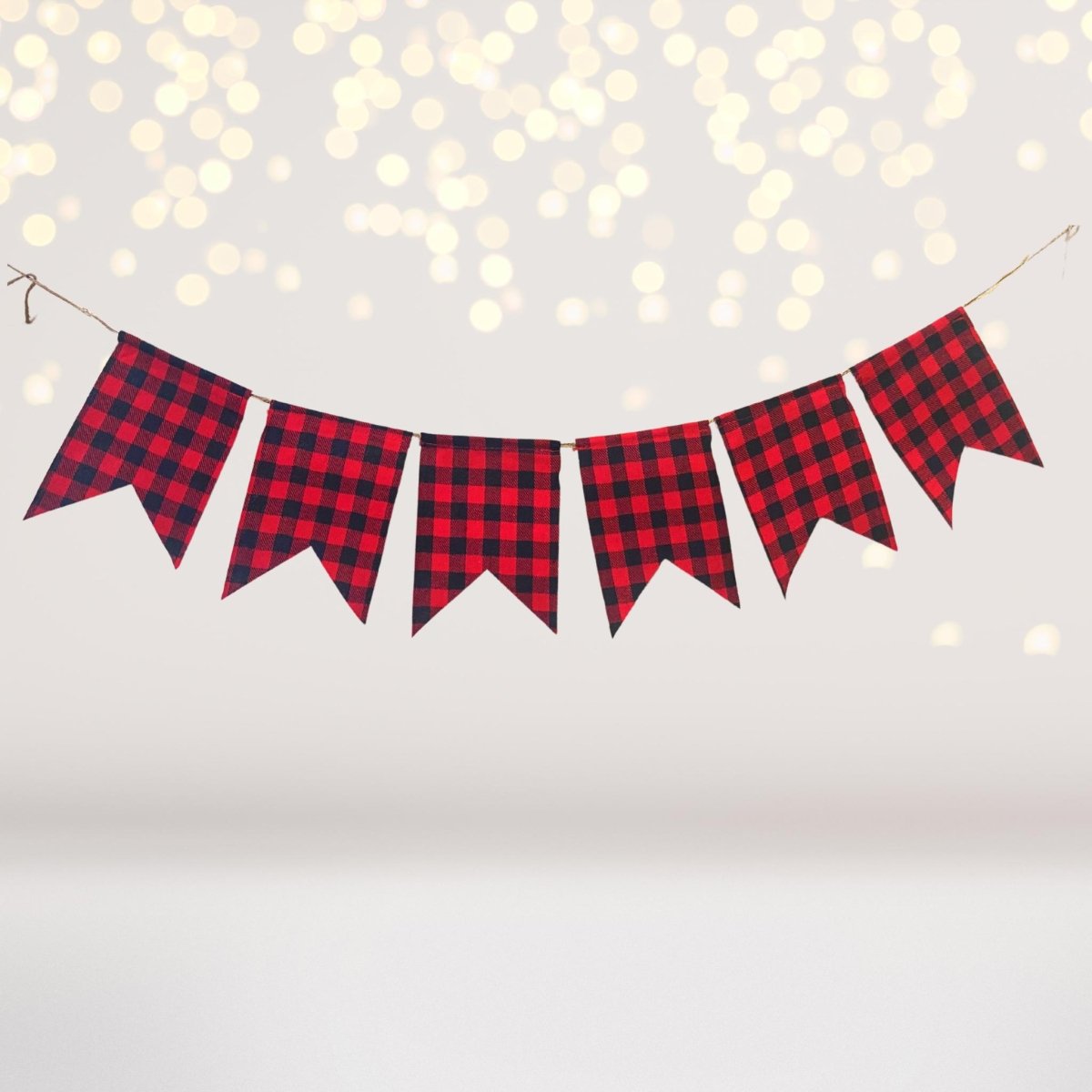 Buffalo Plaid Party Banner - Lumberjack Plaid Decor