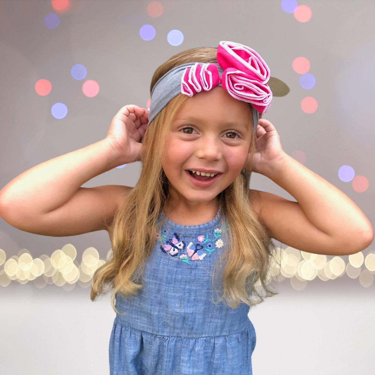 Charming Soft Cotton Rose Headband