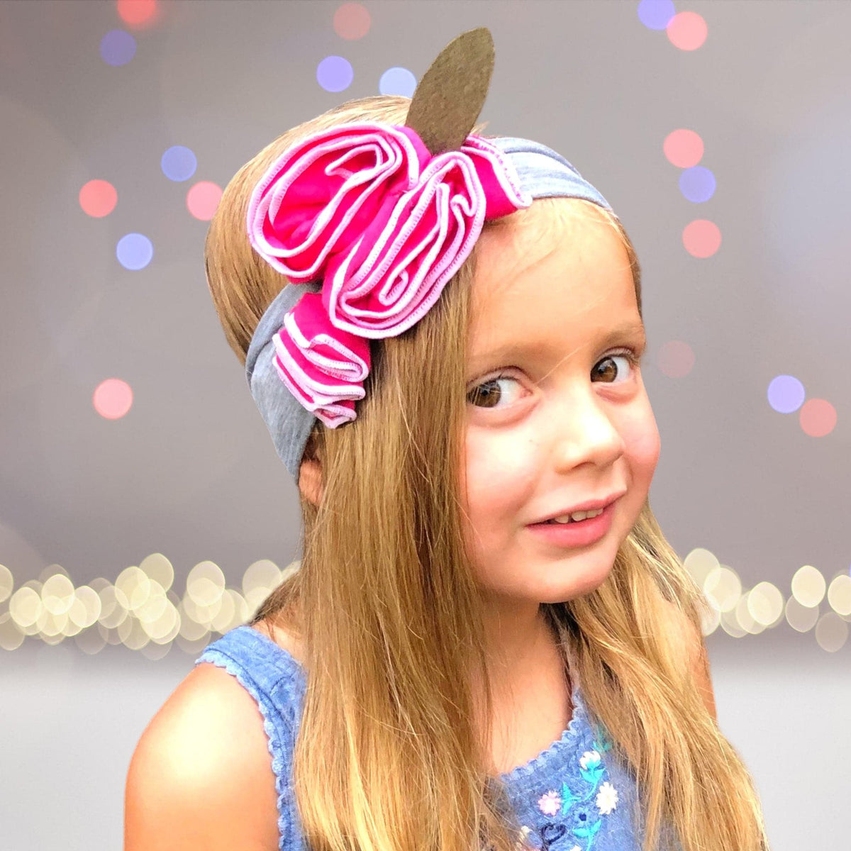 Charming Soft Cotton Rose Headband