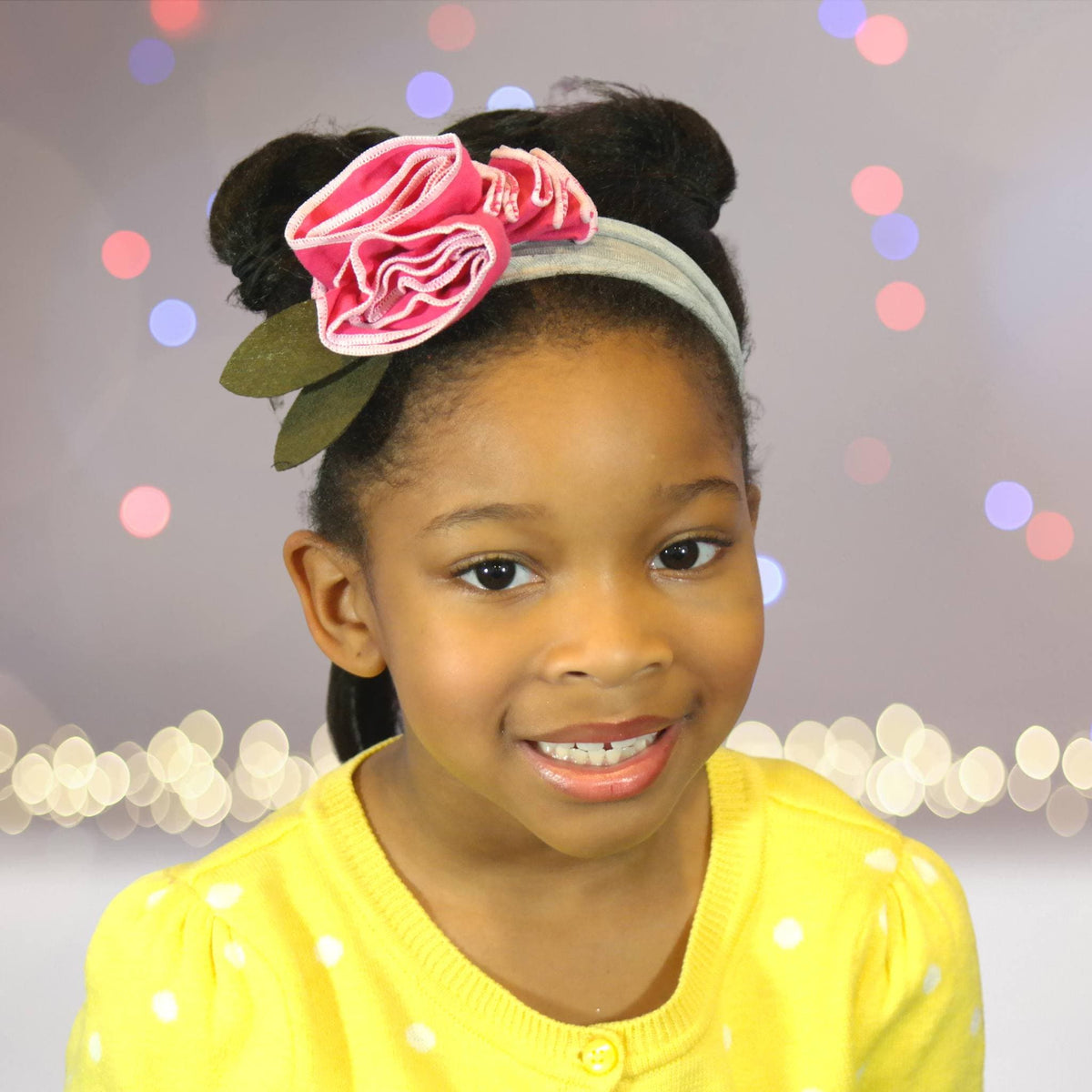 Charming Soft Cotton Rose Headband