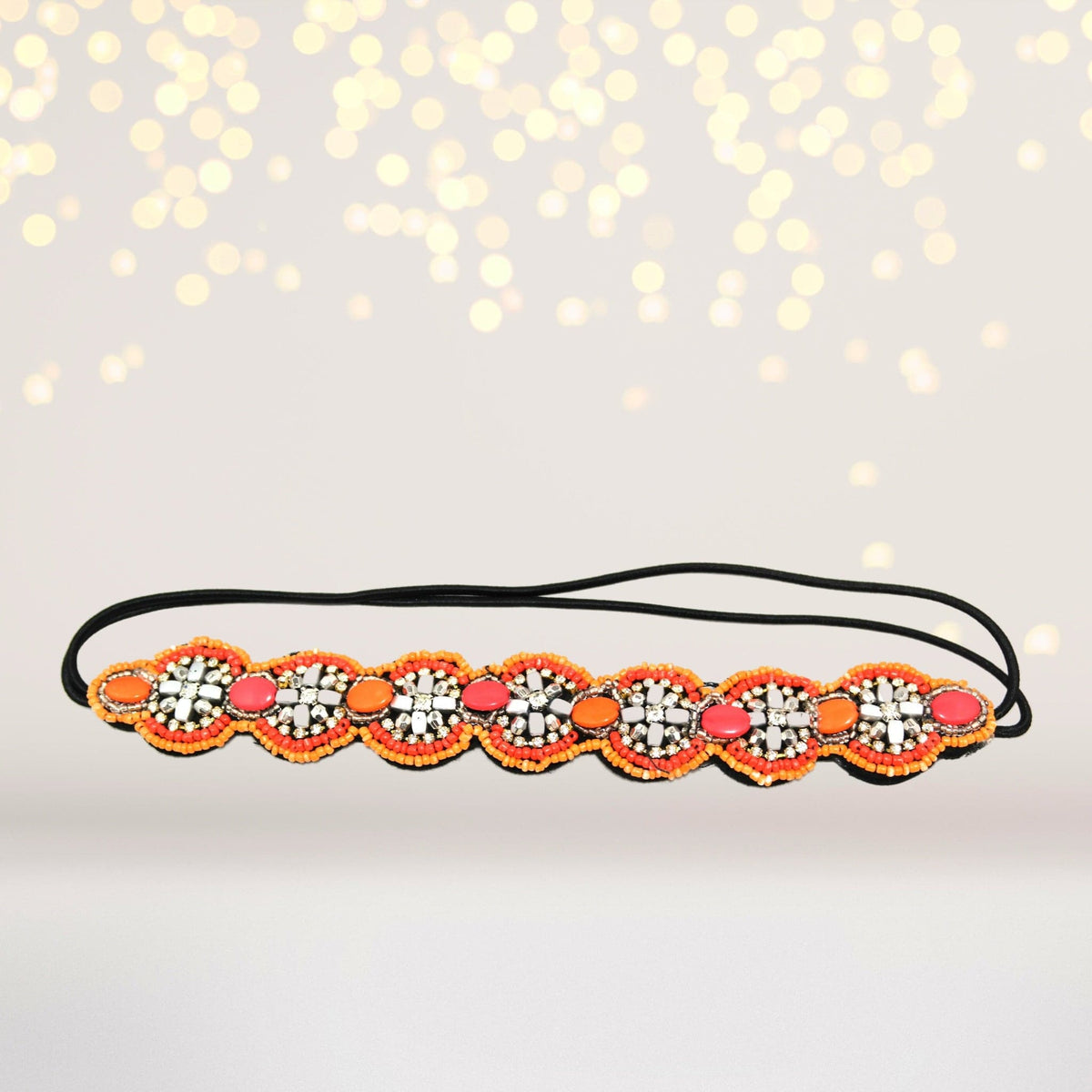 Colored Stone Beaded Bohemian Headband