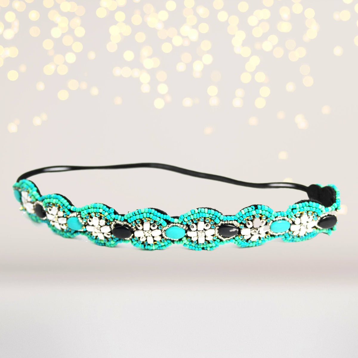 Colored Stone Beaded Bohemian Headband