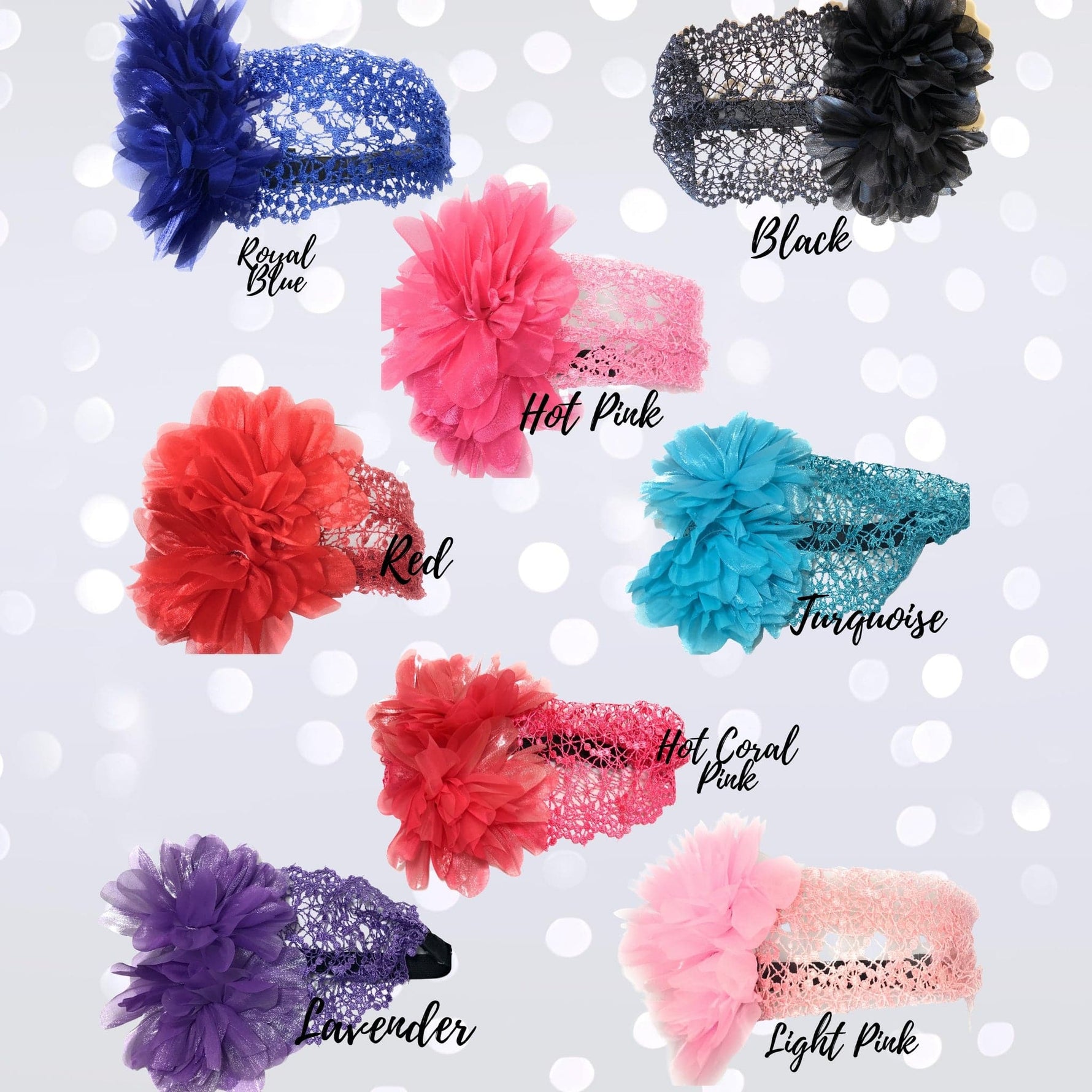 Crochet Lace  Gatsby headband color options