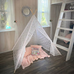Dainty White Lace Kids Tee Pee, Children's White Lace Tent