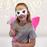 Fairy Princess Pretend Play Set with Wand, Costume Mask, Wings, and Hair Accessories