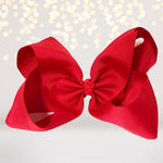 Red Girls big bows for hair, girls hair bow, accessories for hair, basic 8 inch hair bow