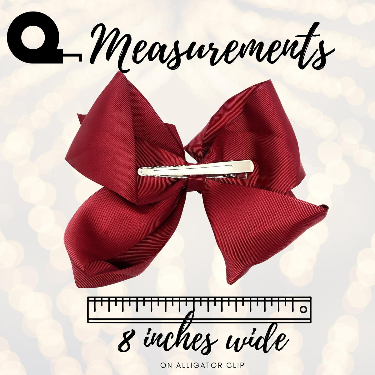 Maroon big bows for hair, girls hair bow, accessories for hair, basic 8 inch hair bow