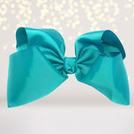 Jade Turquoise Teal big bows for hair, girls hair bow, accessories for hair, basic 8 inch hair bow