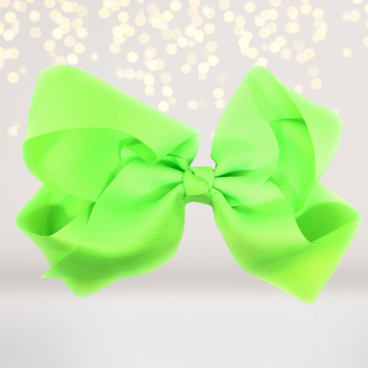 Neon Green big bows for hair, girls hair bow, accessories for hair, basic 8 inch hair bow