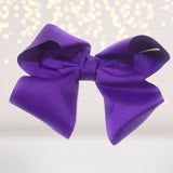 Purple big bows for hair, girls hair bow, accessories for hair, basic 8 inch hair bow