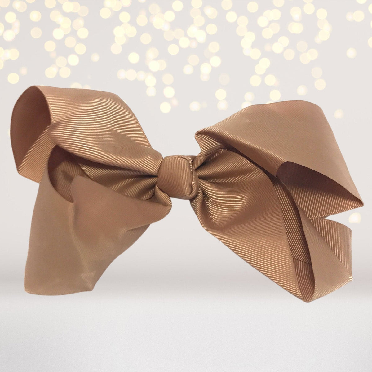 Tan big bows for hair, girls hair bow, accessories for hair, basic 8 inch hair bow