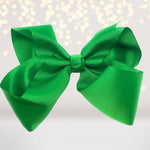 Emerald Green big bows for hair, girls hair bow, accessories for hair, basic 8 inch hair bow