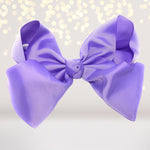 Lavender big bows for hair, girls hair bow, accessories for hair, basic 8 inch hair bow