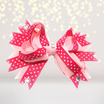 Girls Boutique Hair Bow With Sparkly Bling Stones