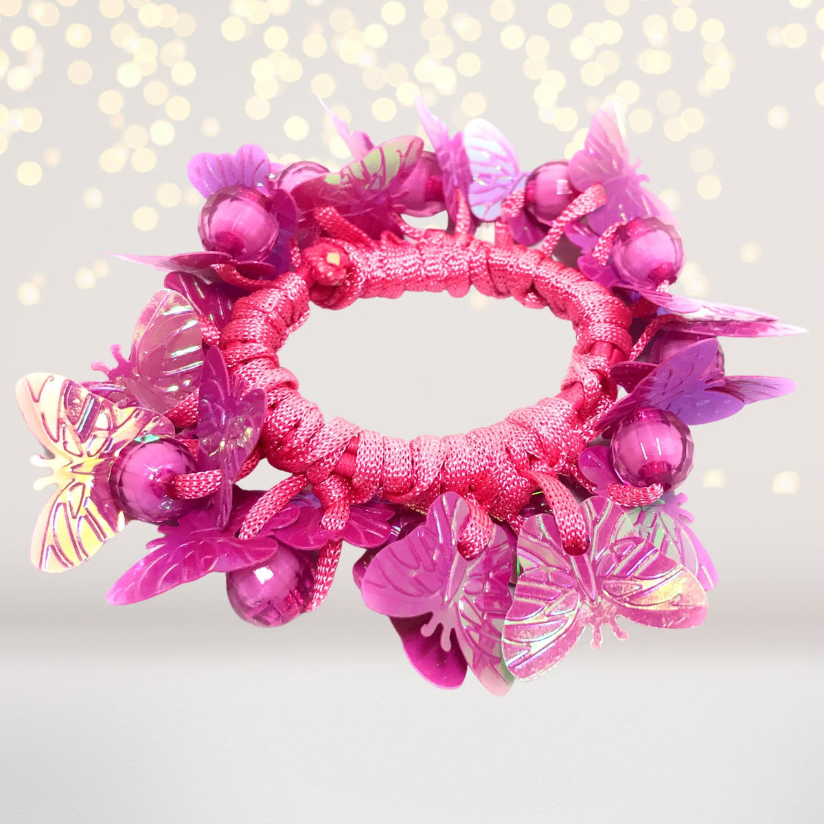 Girls Butterfly Dangle Hair Tie, Butterfly Ponytail Holder, Hair Elastic