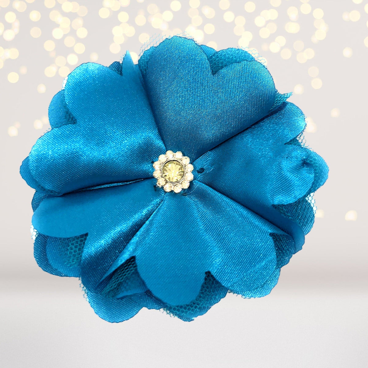 Girls Delicate Satin Flower Hair Clip