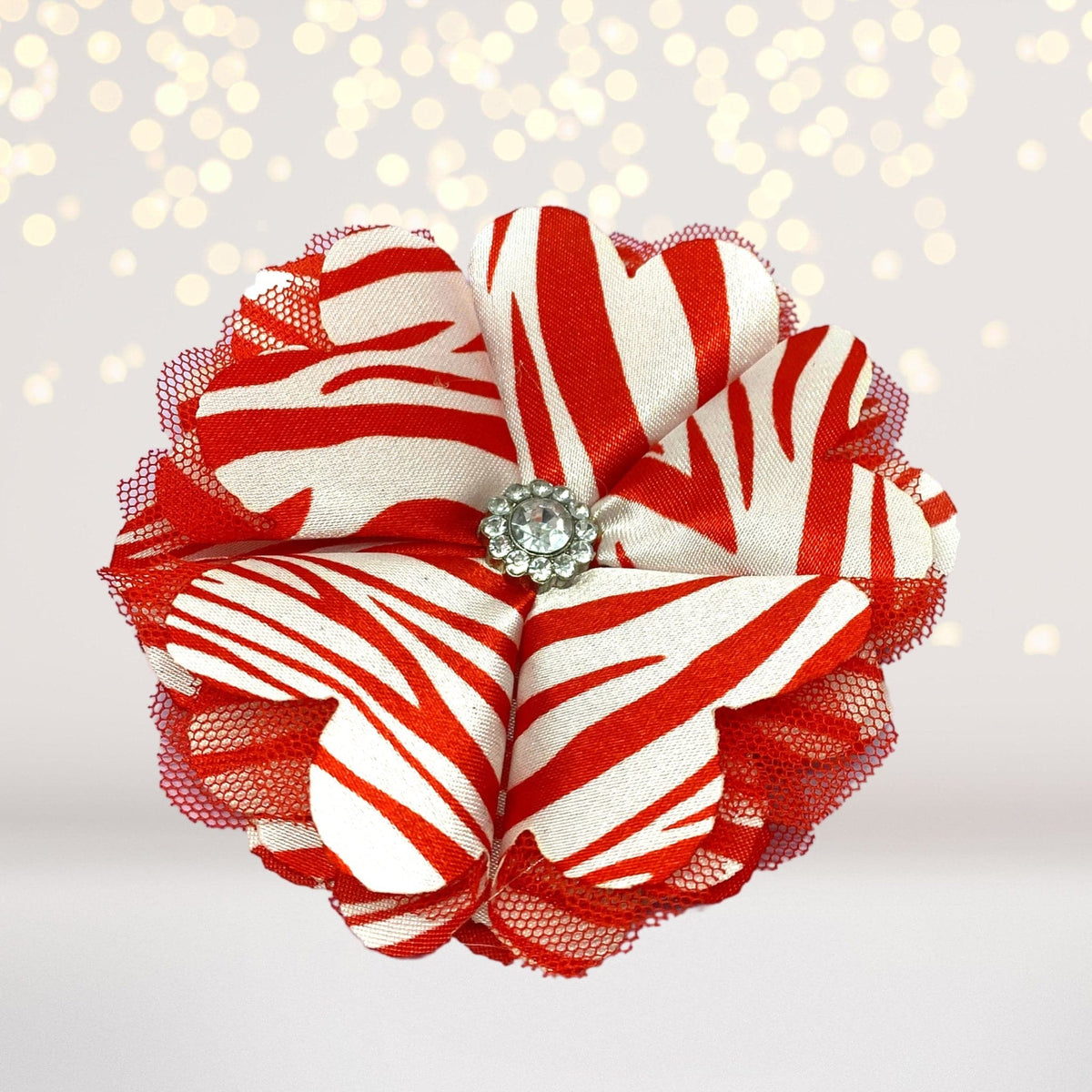 Girls Delicate Satin Flower Hair Clip