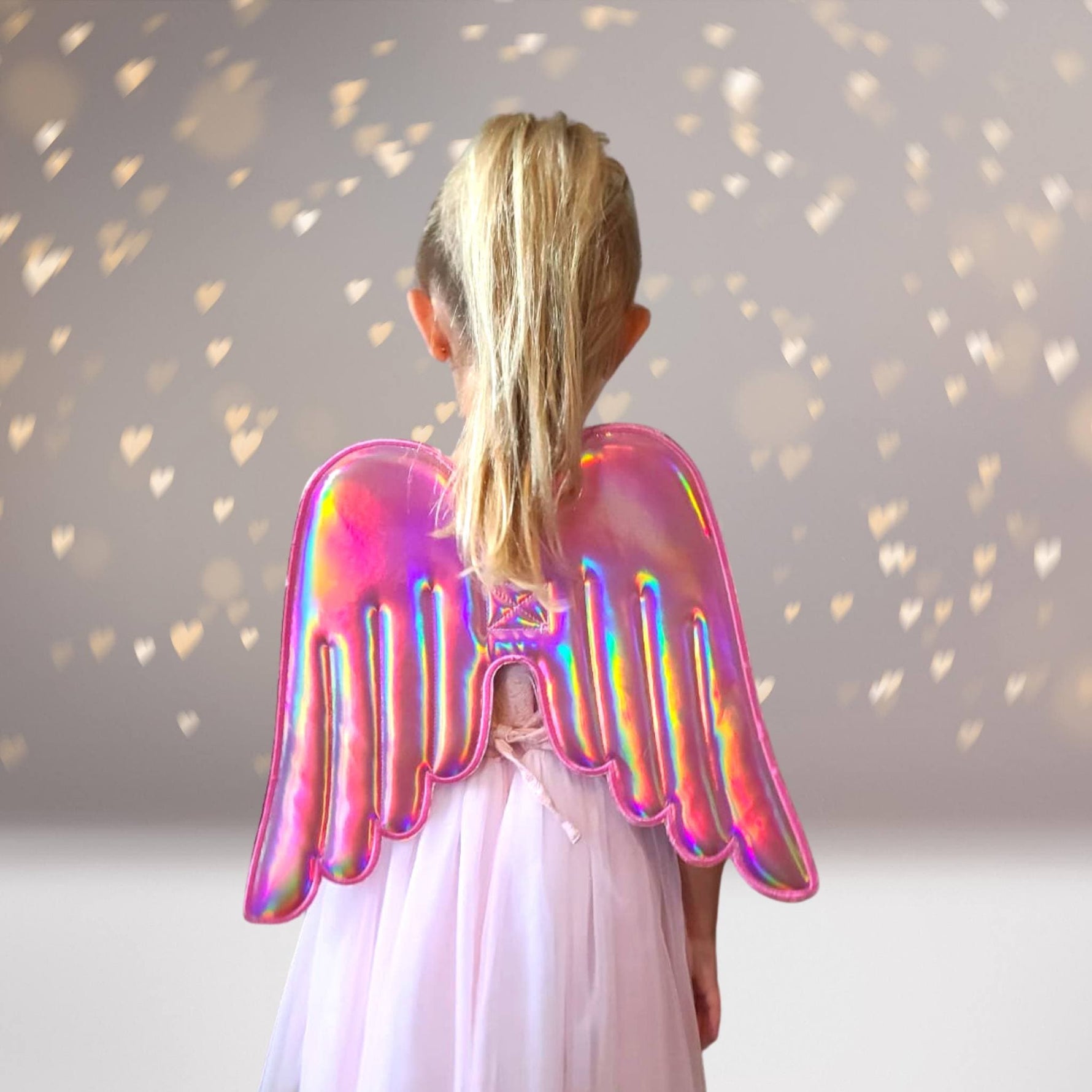 Girls Hologram and Glitter Angel Wings Costume- Dress Up Chicky Chicky Bling Bling Girls Hologram and Glitter Angel Wings Costume- Dress Up Chicky Chicky Bling Bling