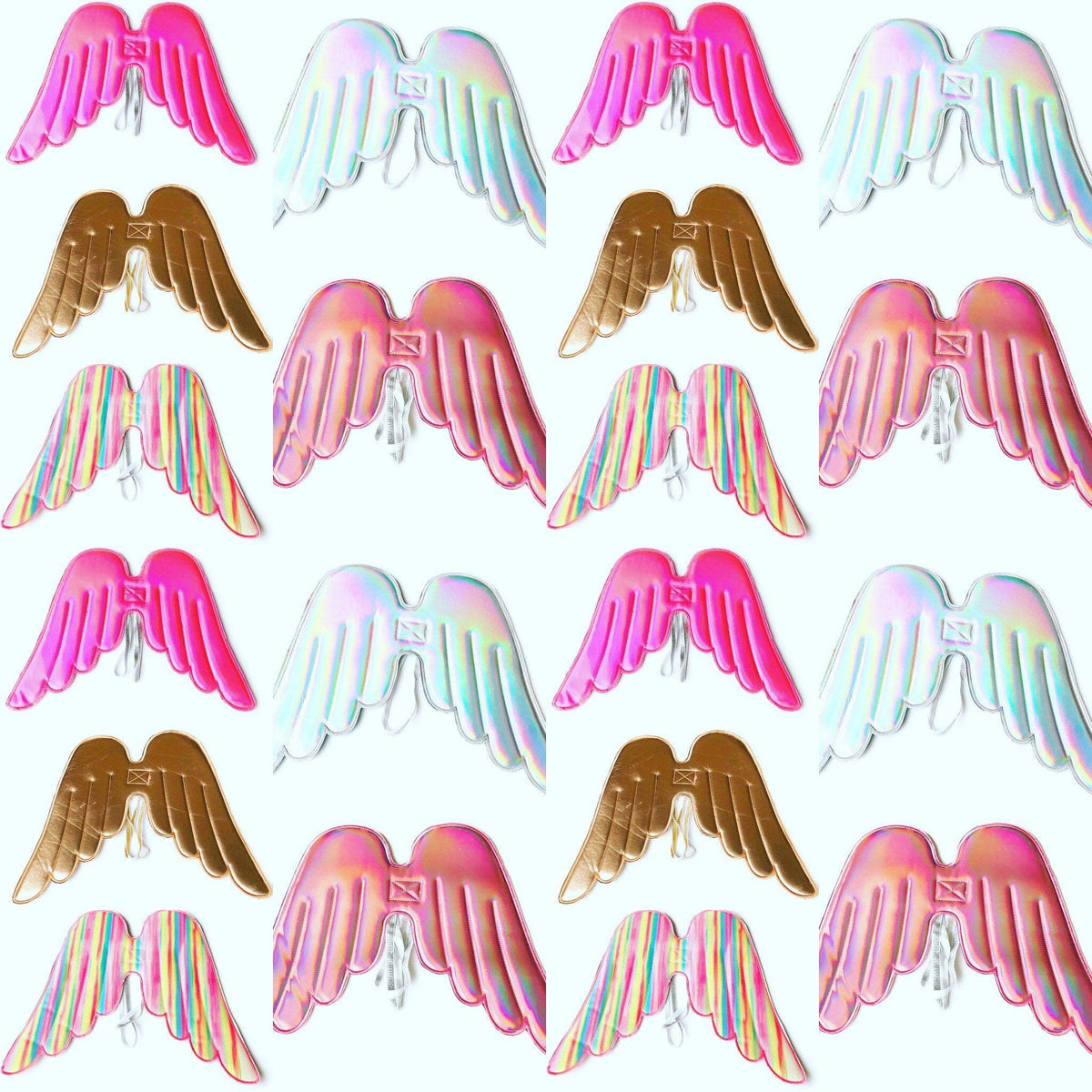 Girls Hologram and Glitter Angel, Unicorn, Fairy Costume and Dress up Wings