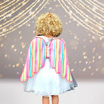 Girls Hologram and Glitter Angel, Unicorn, Fairy Costume and Dress up Wings