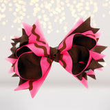 Girls Layered Boutique Hair Bow with Bling Stones