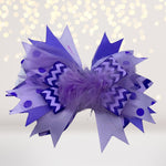 Girls Marabou Puff Layered Boutique Hair Bow