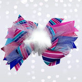 Girls Marabou Puff Layered Boutique Hair Bow