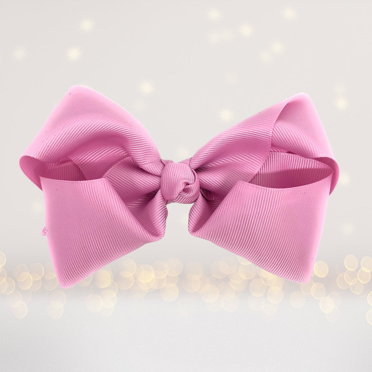 Girls Medium Basic Hair Bow, Solid Ribbon Hair Bow