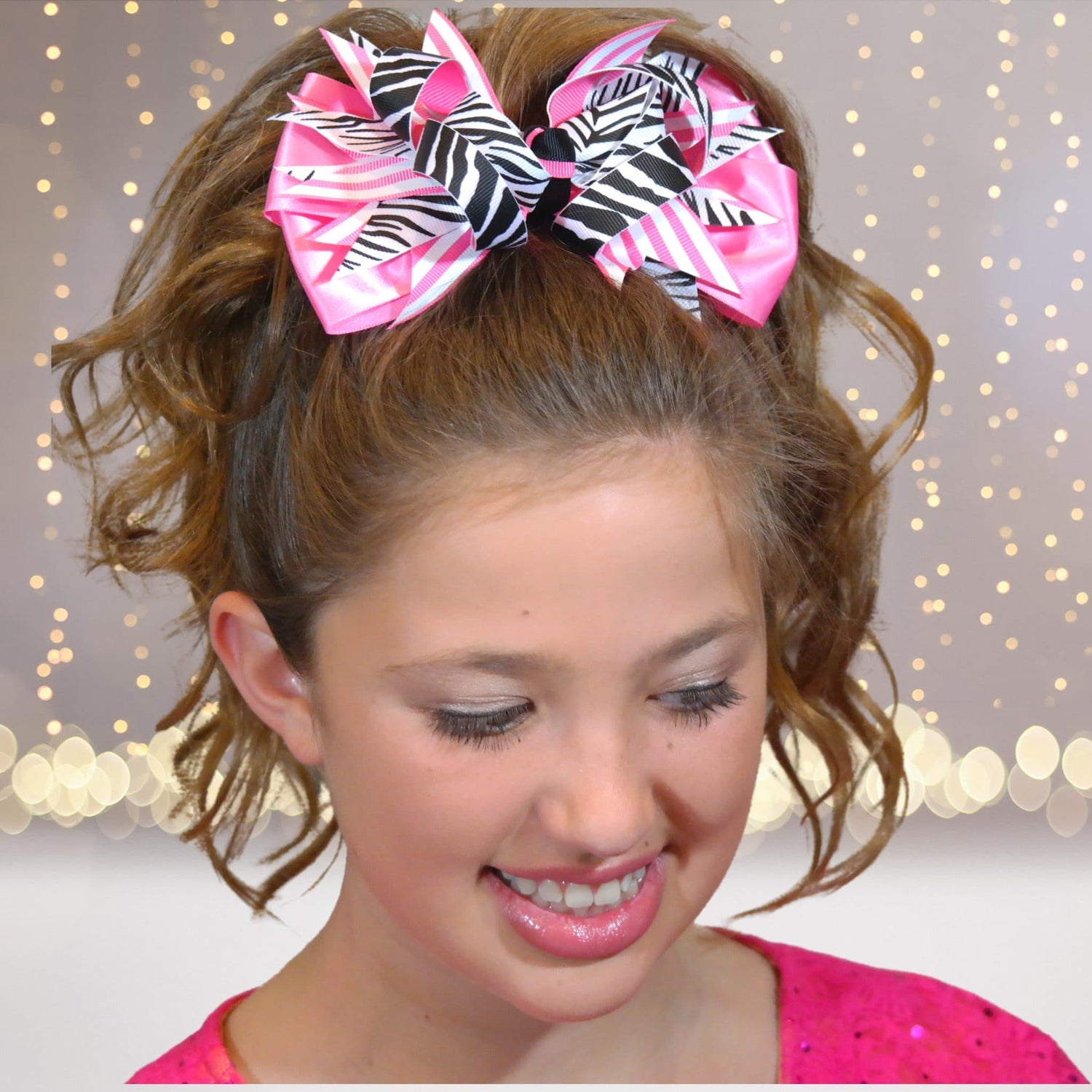 Girls Sassy Zebra Hair Bows