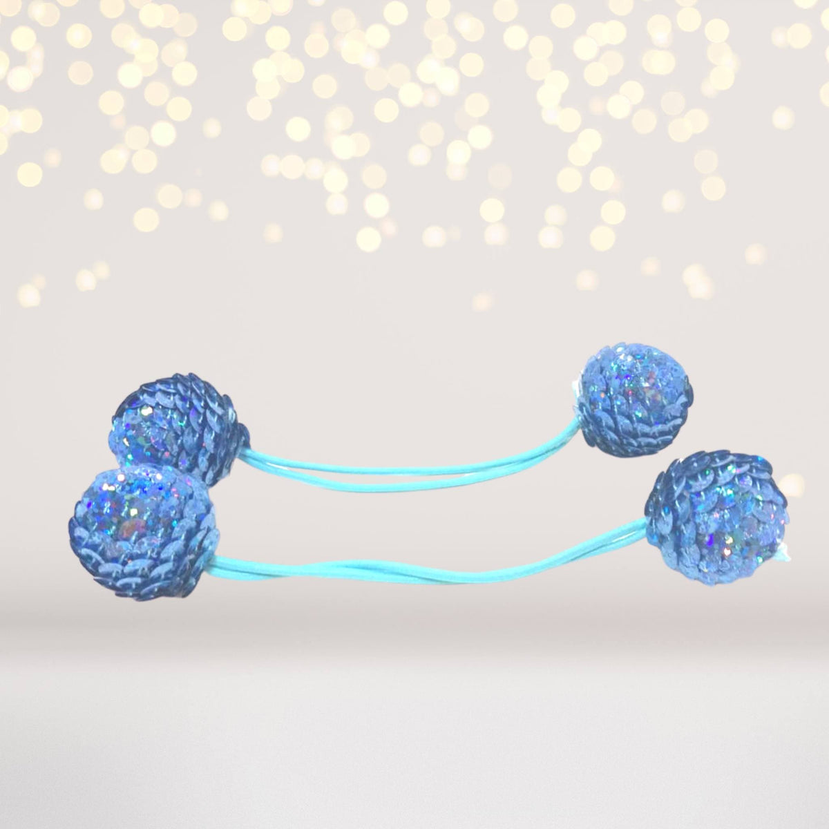 Girls Sequin Ball Pony Hair Ties, Sequin Ponytail Holder