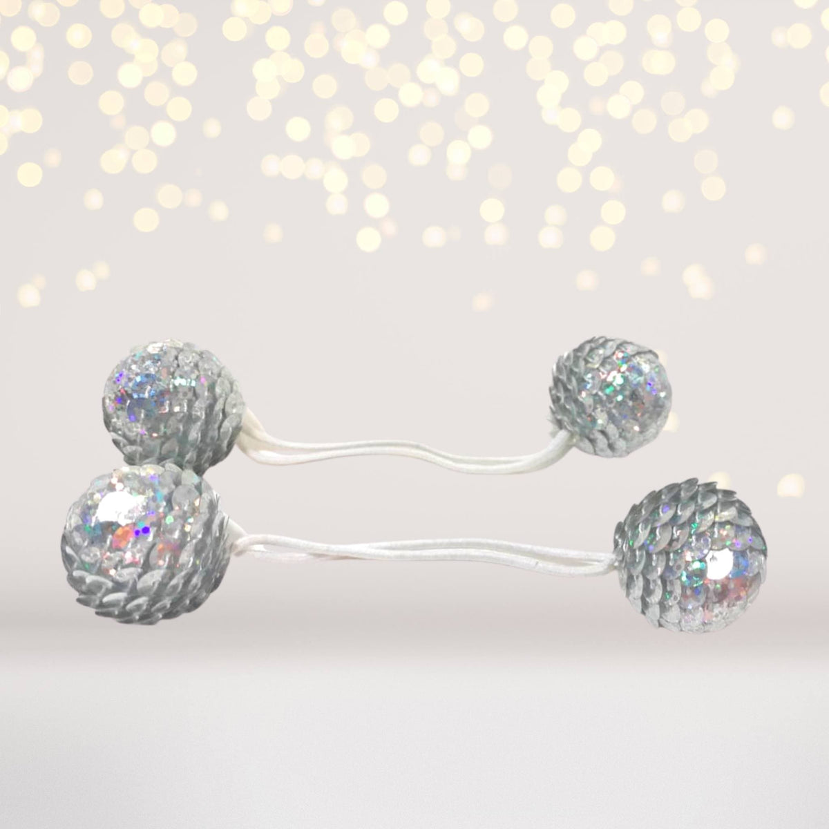 Girls Sequin Ball Pony Hair Ties, Sequin Ponytail Holder